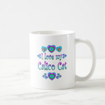 I Love My Calico Cat Mugs