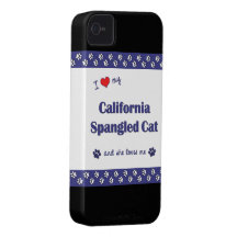 I Love My California Spangled Cat (Female Cat) iPhone 4 Case-Mate Cases