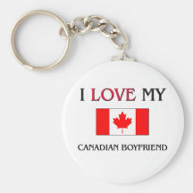 I Love My Canadian Boyfriend Keychain