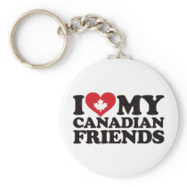 I Love My Canadian Friends Key Chain