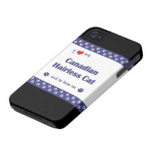I Love My Canadian Hairless Cat (Male Cat) iPhone 4 Cover