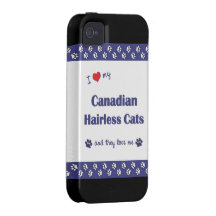 I Love My Canadian Hairless Cats (Multiple Cats) iPhone 4/4S Cases