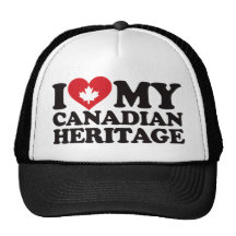 I Love My Canadian Heritage Trucker Hats