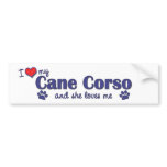 I Love My Cane Corso (Female Dog) Bumper Sticker