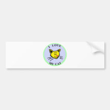I Love My Cat!!! Bumper Sticker