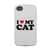 I Love My Cat Iphone 4 Tough Covers