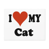 I Love My Cat Gifts and Apparel Post Card