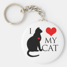 I Love My Cat Key Chains
