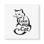 I Love my Cat Fridge Magnet
