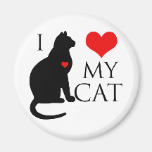 I Love My Cat Magnet