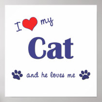 I Love My Cat (Male Cat) Poster