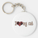 I Love My Cat - Paws Keychain