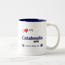 I Love My Catahoula Mix (Male Dog) Mugs
