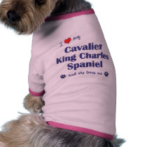 I Love My Cavalier King Charles (Female Dog) Dog Tee