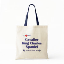 I Love My Cavalier King Charles (Female Dogs) Canvas Bag