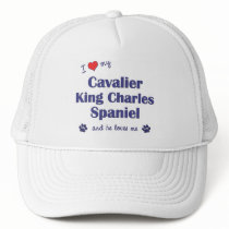 I Love My Cavalier King Charles Spaniel (Male Dog) Mesh Hats