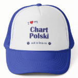 I Love My Chart Polski (Male Dog) hats