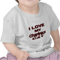 I LOVE MY CHARTREUX CAT drk rd T-shirt
