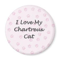 I Love My Chartreux Cat Fridge Magnets