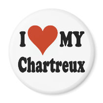 I Love My Chartreux Cat Merchandise Refrigerator Magnet