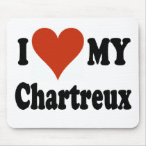 I Love My Chartreux Cat Merchandise Mouse Mat
