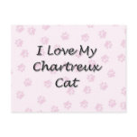 I Love My Chartreux Cat Postcards