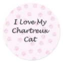 I Love My Chartreux Cat stickers