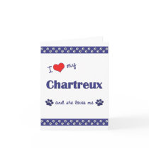 I Love My Chartreux (Female Cat) Cards