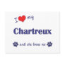 I Love My Chartreux (Female Cat) Postcards