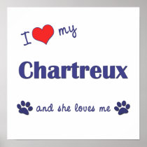 I Love My Chartreux (Female Cat) Posters
