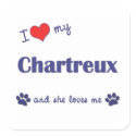 I Love My Chartreux (Female Cat) stickers