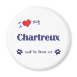 I Love My Chartreux (Male Cat) Magnets