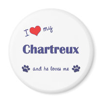 I Love My Chartreux (Male Cat) Magnets