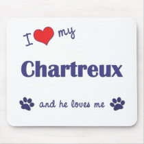 I Love My Chartreux (Male Cat) Mouse Pads