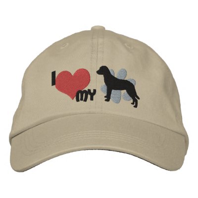 I Love my Chesapeake Bay Retriever Embroidered Baseball Caps