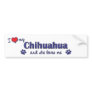 I Love My Chihuahua (Female Dog) Bumper Sticker