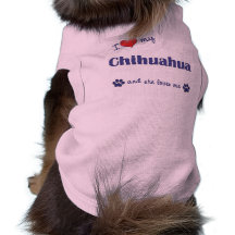 I Love My Chihuahua (Female Dog) Dog Clothing