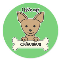 I Love My Chihuahua Stickers