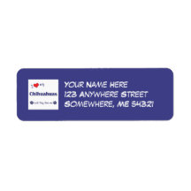 I Love My Chihuahuas (Multiple Dogs) Return Address Label