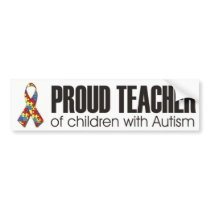I love my child with autism - unique sticker desig bumper sticker