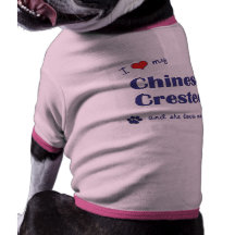 I Love My Chinese Crested (Female Dog) Dog Tshirt