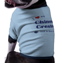 I Love My Chinese Crested (Male Dog) Dog T-shirt