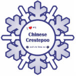 I Love My Chinese Crestepoo (Female Dog) Cut Out