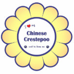 I Love My Chinese Crestepoo (Male Dog) Acrylic Cut Out