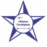 I Love My Chinese Crestepoos (Multiple Dogs) Cut Out