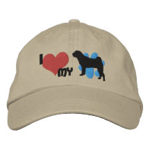 I Love my Chinese Shar Pei Embroidered Hat