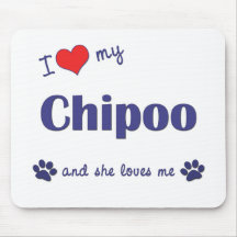 I Love My Chipoo (Female Dog) Mouse Pad