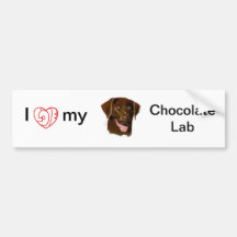 I love my Chocolate Lab Bumper Sticker