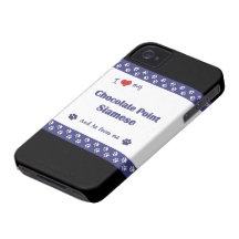 I Love My Chocolate Point Siamese (Male Cat) iPhone 4 Cover