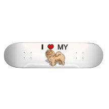 I Love My Chow Skateboard Decks